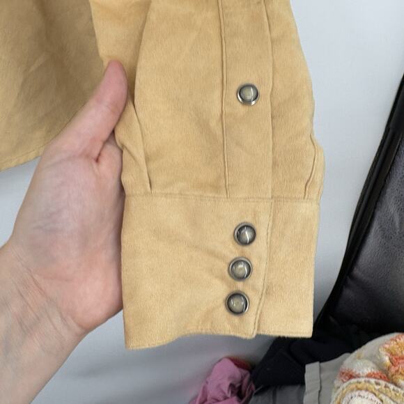 Vintage Panhandle Slim Pearl Snap Shirt Women Medium Western Embroidered Gaucho - Picture 7 of 10